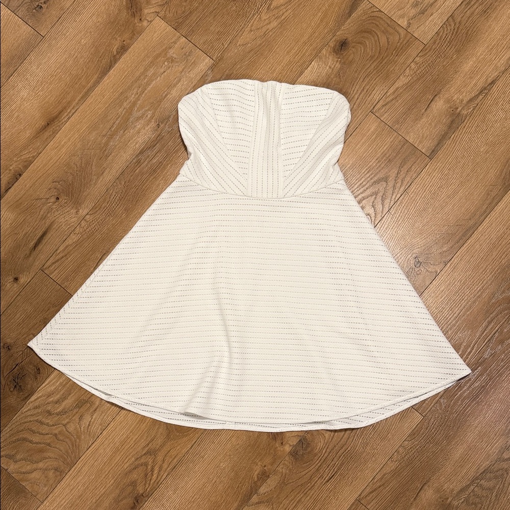 Express Strapless White Dress